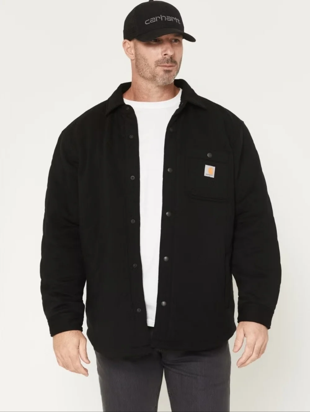 Carhartt Rain Defender Loose Fit Heavyweight Quilted Snap Front Shirt Jacket 3XL